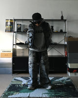 DN camo color combination denim pants (1C)