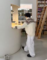 No.1024 dia wool20 ニットジップアップ (3色)