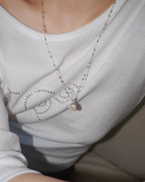 [925SILVER] PURE ROSE PENDENT NECKLACE