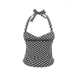 Check 3-way shirring top