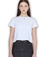 Basic Semi crew neck tee_White