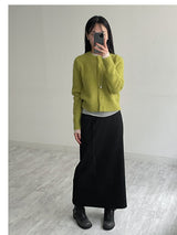 [FW] Striped Wool H-Line Long Skirt