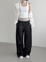 Rimb Minimal Ribbed Sleeveless Top