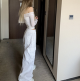 アンチークワイドホワイトカーゴパンツ