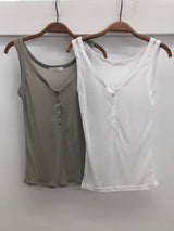 Tencel Button Tank