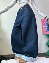 リボン🎀ワイドリボンロールアップデニムパンツ 🩵🎀