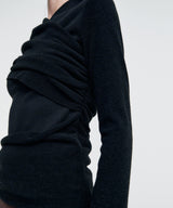 Layered Knit Top _ BLACK
