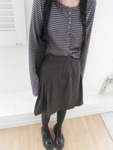 pleats wrap skirt
