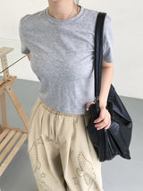 デイリークロップ半袖Tシャツ (10c)