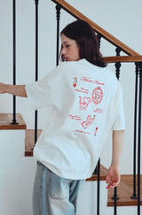 26SS★Trump Cat Embroidered Short Sleeve Tee