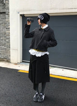(WOOL) D-RING UNBALANCE SKIRT