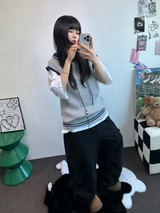 アンバランスドカーゴヒップパッチロングパンツ🤍🩶🖤3カラー