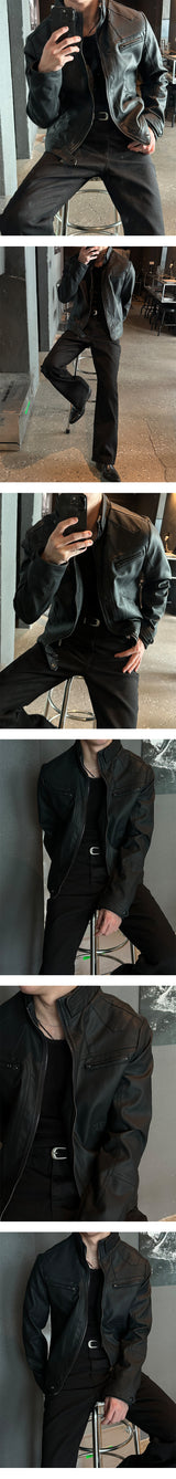 [PROMOTION] レザージッパーバイカーショートジャケット (2SIZE)