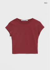 [B-BASIC] Cool Standard Round Crop Short Sleeve T-shirt (2SIZE)