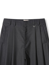 LMN ecto pintuck D-ring long wide slacks (2 colors)