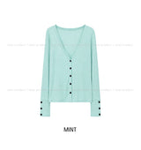 Mine Ribbed V-neck Button Cardigan
