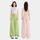 Cherry Blossom Pink Wide Leg Lyocell Denim Jeans