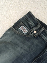 Wash-raw bootcut denim