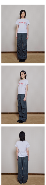 DOODLE SLIM T SHIRT - WHITE