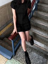  ROUND COLLAR PUFF SHIRT