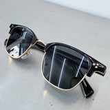Black Gold Semi-Rim Sunglasses