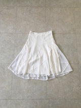 Ripple chiffon midi skirt