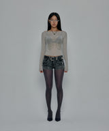 TATTOOED GRAPHIC TIGHTS_BLACK
