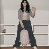 ホールストリングピーオーバックパック(pink grey)