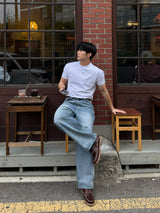 イフセミワイドデニムパンツ