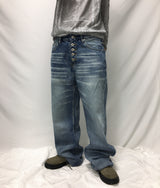 5-Button Fly Flared Denim Pants