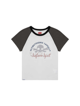 1/2 マルチスカルラグランTシャツ (WHITE/CHARCOAL)