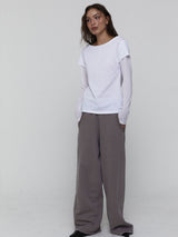 Layered Long Sleeve Top_White