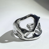 Chrome wave ring
