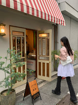 [MADE]ドットプリーツロングブーツカットパンツ