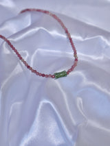 All surgical steel rhodonite natural gemstone choker
