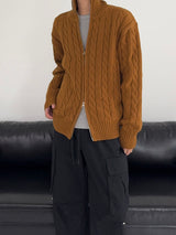 [MADE] Two-Way Wool Cable Knit Zip-Up (7C)