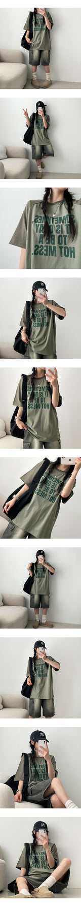 パースビンテージナグラン半袖Tシャツ