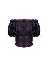 MINI HEART TWO WAY BLOUSE / NAVY
