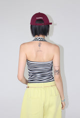 STRIPE HALTER TOP