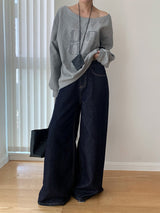 ディープグリーン デニムパンツ