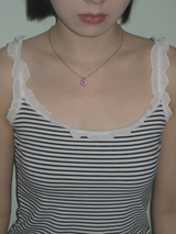 gleaming tiny star necklace [pink]