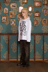 フレームロゴロングスリーブTシャツ / ホワイト