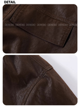 Poodle Fur Bike Leather Half Coat