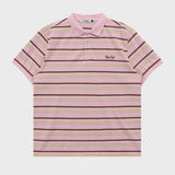 Stripe Logo Pique Half T-shirt