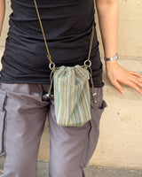 Hippie stripes mini bag GREEN