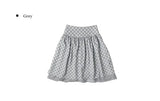 Soel Check Chiffon Midi Skirt