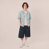 smoke paisley open collar shirt_blue