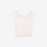 genti lace short sleeve blouse