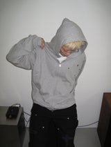 Vintage Star Cropped Zip-Up Hoodie (4c)