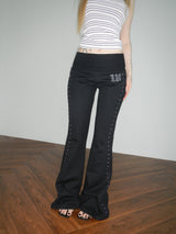 W stud bootcut pt(2 color)